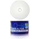 Aone Full Face White Inkjet Printable DVD-R 16x 4.7GB / 120 Minutes Blank Discs 50 Pack