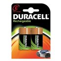 Duracell Rechargeable C Batteries NiMH 2200mAh HR14 2 Pack