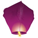Purple Chinese Wishing Flying Sky Lanterns (10 Pack)